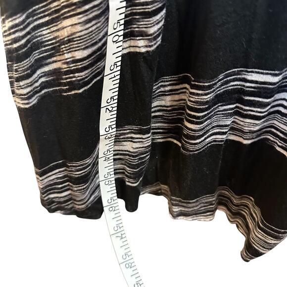 Striped Maxi Slip Dress Black White Small Lined Adjustable Long Boho City Chic - Picture 13 of 14